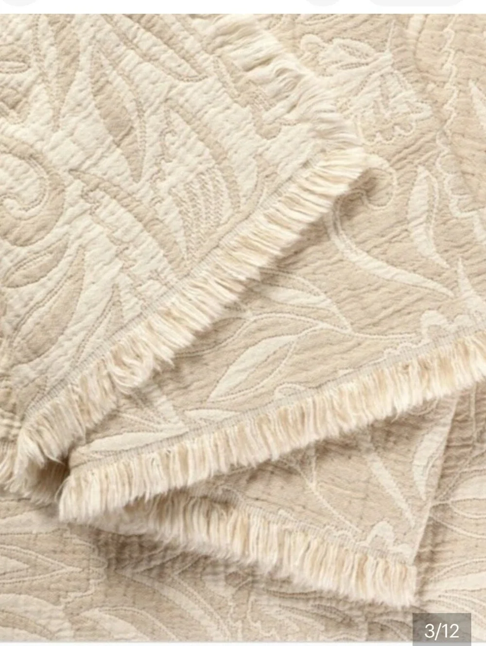 Reversible Cotton Throw Blanket 50x70, Brand New